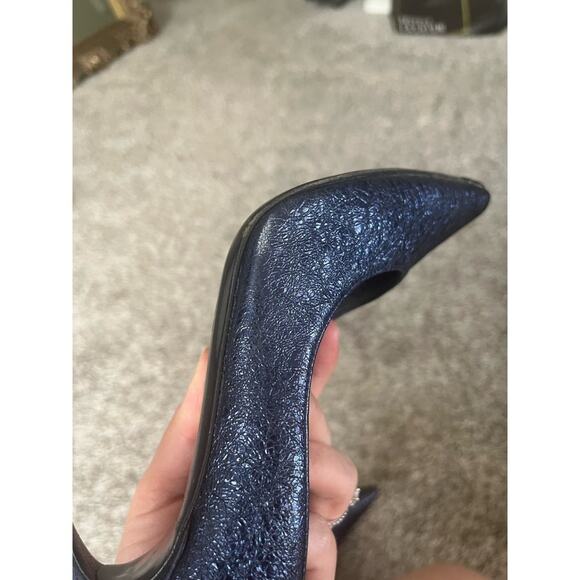 Stuart Weitzman Metallic Blue Stiletto Pumps Women’s Size 7 - Picture 8 of 14